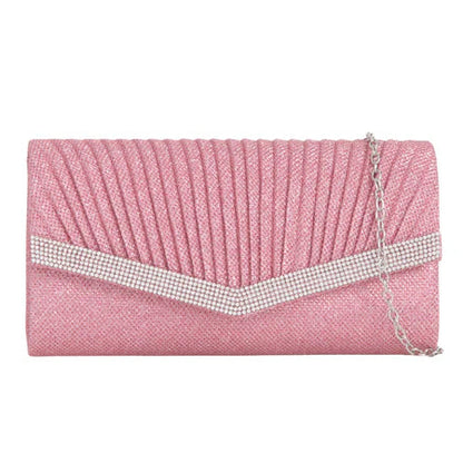 Women's Glitter Clutch Bag Evening Wedding Party Sparkle Shoulder Handbag Purse