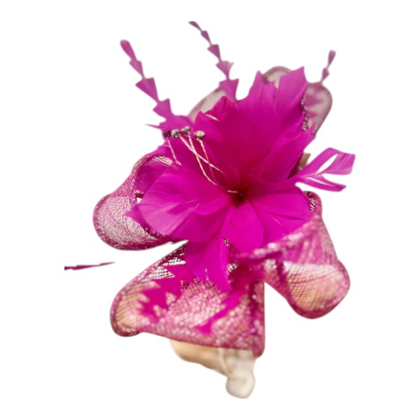 Women Wedding Fascinator Headband & Hair Clip Feather Flower Ladies Day Races Royal Ascot UK