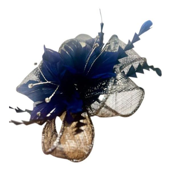 Women Wedding Fascinator Headband & Hair Clip Feather Flower Ladies Day Races Royal Ascot UK