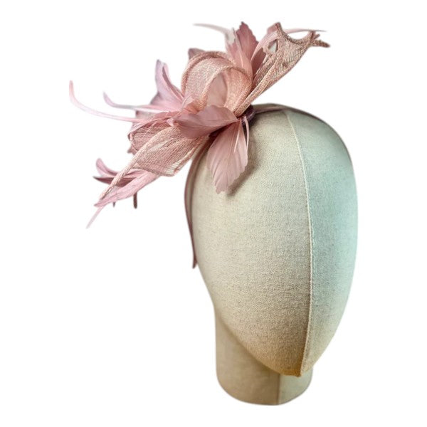 Women's Feather Fascinator Looped Headband Clip Party Wedding Prom Royal Ascot