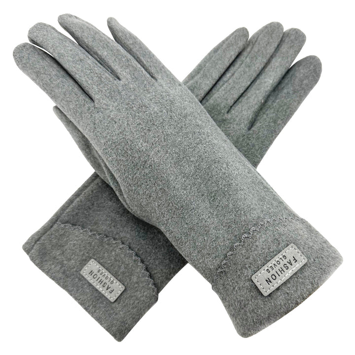 Women Plain Coloured Gloves Warm Soft Cosy Thick Fleece Lined Ladies Fashion Winter Gloves Touchscreen