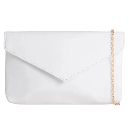 Ladies Plain Suede Evening Envelope Wedding Clutch Bag For Women