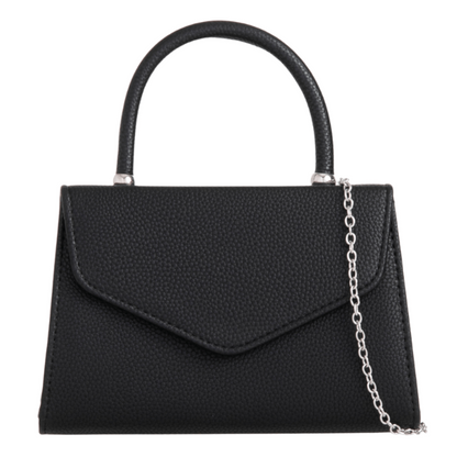 Women Plain Tote Style Faux Leather Clutch Bag Top Handle Evening Wedding Party Handbag