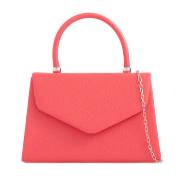 Women Plain Tote Style Faux Leather Clutch Bag Top Handle Evening Wedding Party Handbag