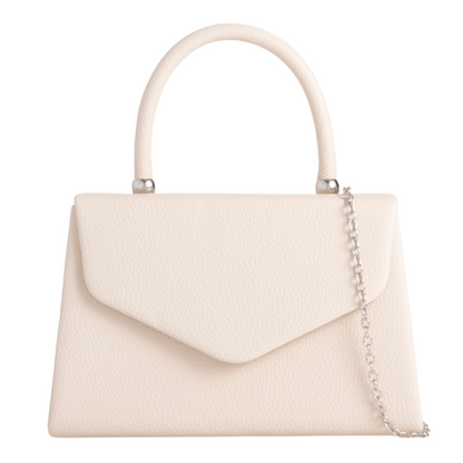Women Plain Tote Style Faux Leather Clutch Bag Top Handle Evening Wedding Party Handbag