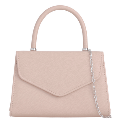 Women Plain Tote Style Faux Leather Clutch Bag Top Handle Evening Wedding Party Handbag