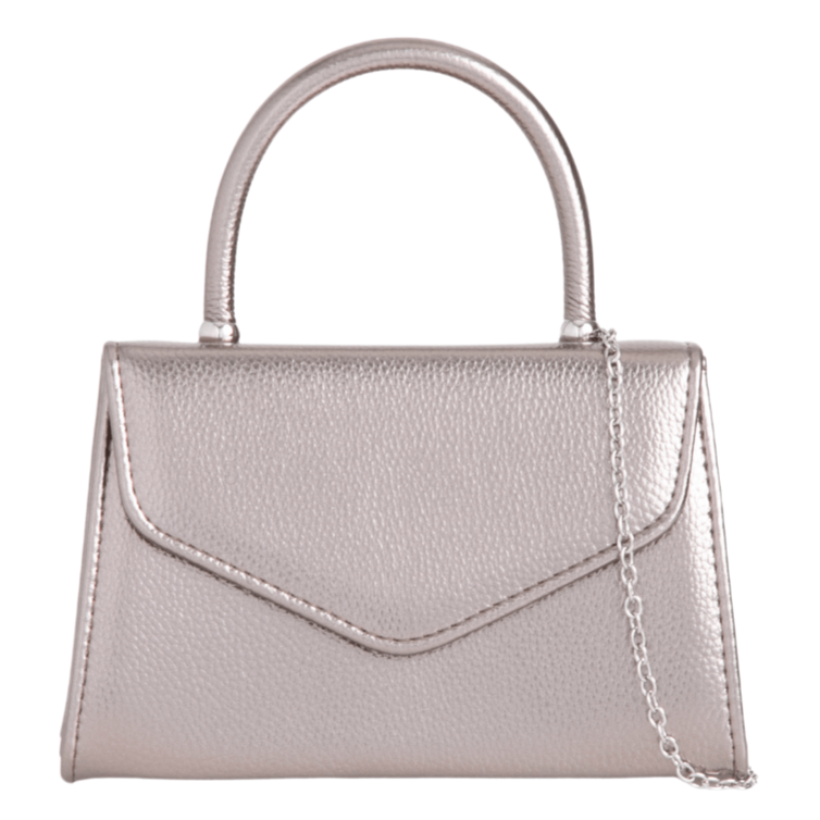 Women Plain Tote Style Faux Leather Clutch Bag Top Handle Evening Wedding Party Handbag