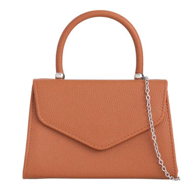 Women Plain Tote Style Faux Leather Clutch Bag Top Handle Evening Wedding Party Handbag