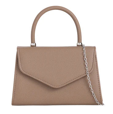 Women Plain Tote Style Faux Leather Clutch Bag Top Handle Evening Wedding Party Handbag