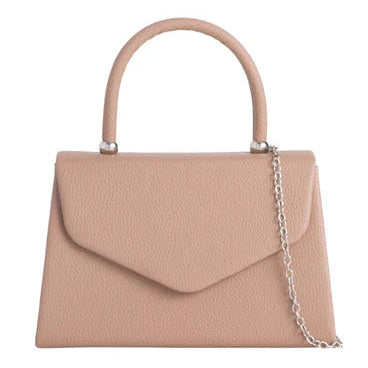 Women Plain Tote Style Faux Leather Clutch Bag Top Handle Evening Wedding Party Handbag