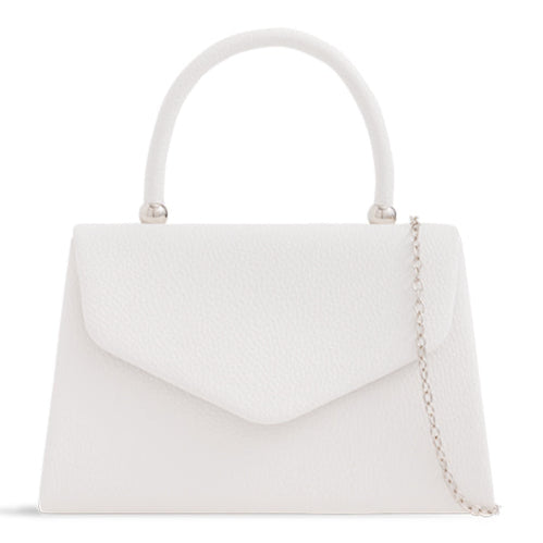 Women Plain Tote Style Faux Leather Clutch Bag Top Handle Evening Wedding Party Handbag