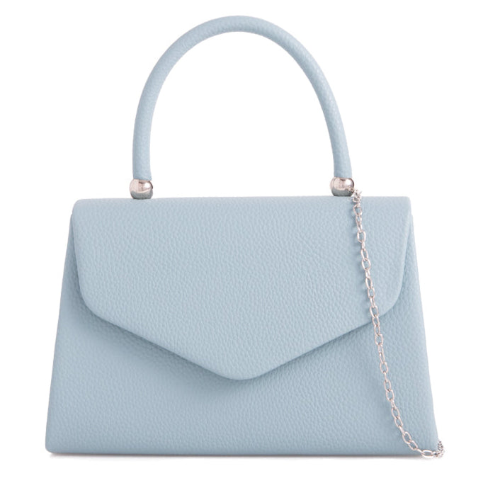 Women Plain Tote Style Faux Leather Clutch Bag Top Handle Evening Wedding Party Handbag