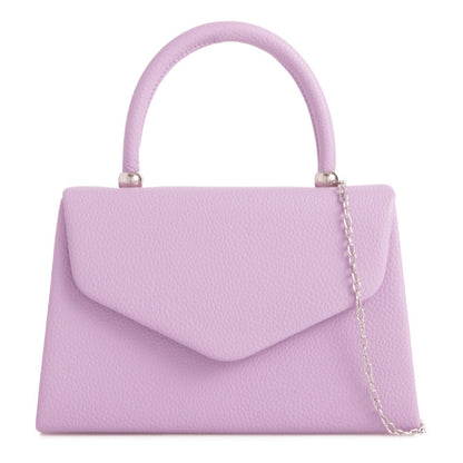 Women Plain Tote Style Faux Leather Clutch Bag Top Handle Evening Wedding Party Handbag
