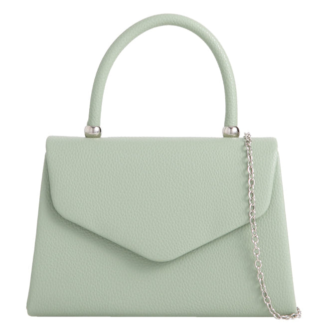 Women Plain Tote Style Faux Leather Clutch Bag Top Handle Evening Wedding Party Handbag