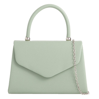 Women Plain Tote Style Faux Leather Clutch Bag Top Handle Evening Wedding Party Handbag