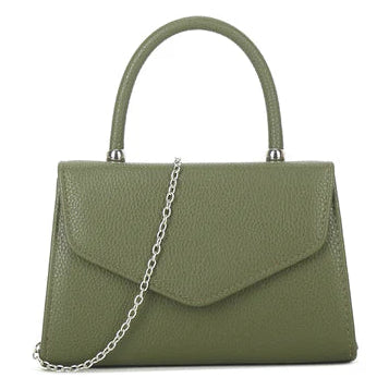 Women Plain Tote Style Faux Leather Clutch Bag Top Handle Evening Wedding Party Handbag