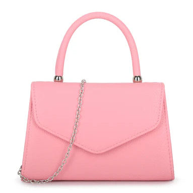 Women Plain Tote Style Faux Leather Clutch Bag Top Handle Evening Wedding Party Handbag