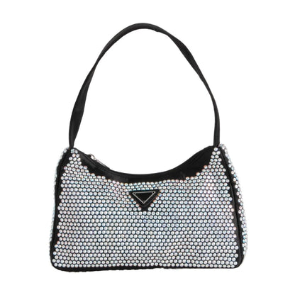 Women's Diamante Satin Evening Shoulder / Clutch Bag