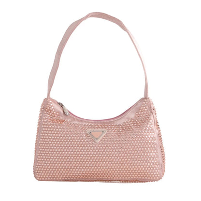 Women's Diamante Satin Evening Shoulder / Clutch Bag