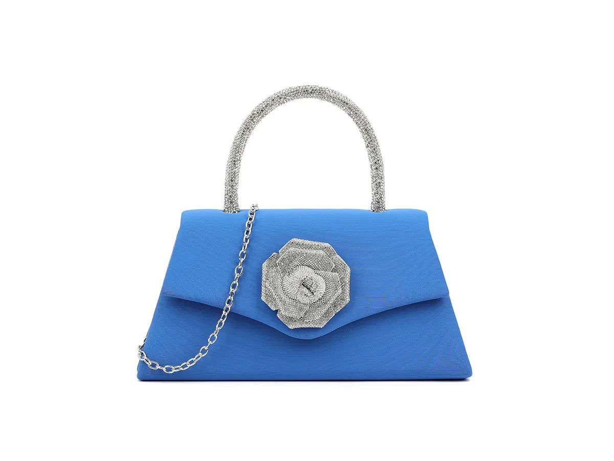 Women's Satin Top Handle Clutch Bag