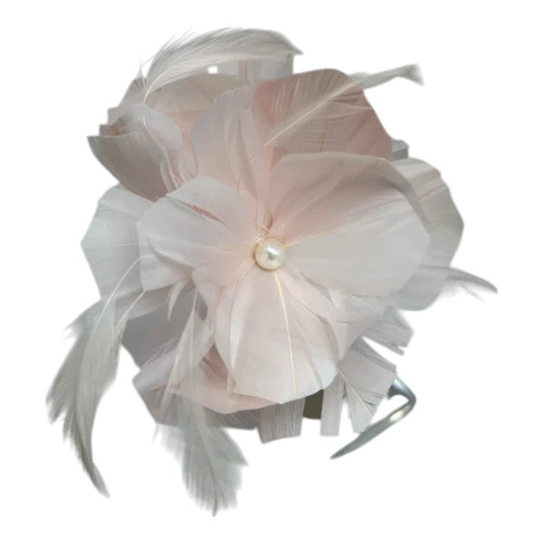 Small Flower Feather Beaded Fascinator Hair Clip Pin Wedding Party Ladies Day Races Royal Ascot