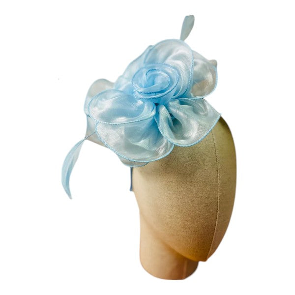 Women's Fascinator Headband & Clip Satin Net Hat Weddings Races Royal Ascot Prom