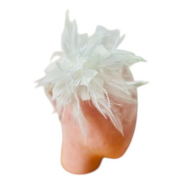 Women Flower Feather Hair Clip Fascinator & Headband Wedding Party Ladies Day Royal Ascot Race UK