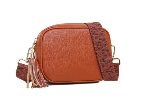 Italian Real Leather Tassel Crossbody Bag/Shoulder Bag
