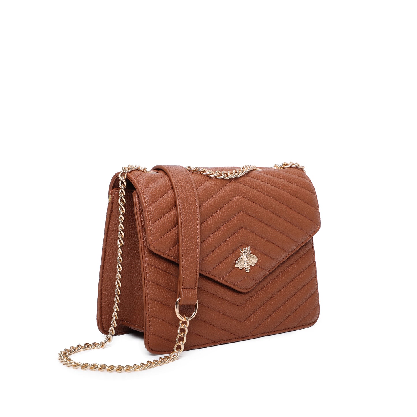 Women's Quilted Bee Crossbody Bag Cross Over Satchel Bag