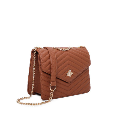 Women's Quilted Bee Crossbody Bag Cross Over Satchel Bag