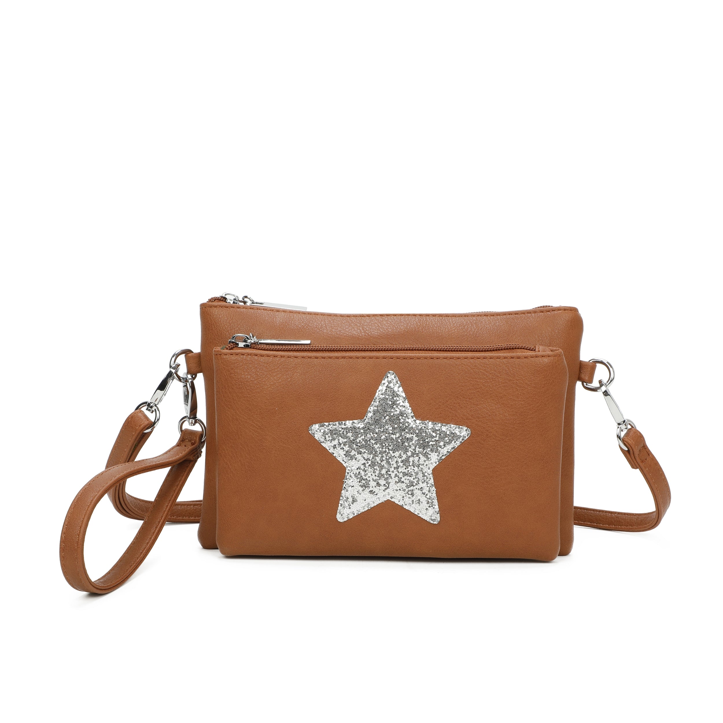 Glitter Encrusted Star Crossbody Bag