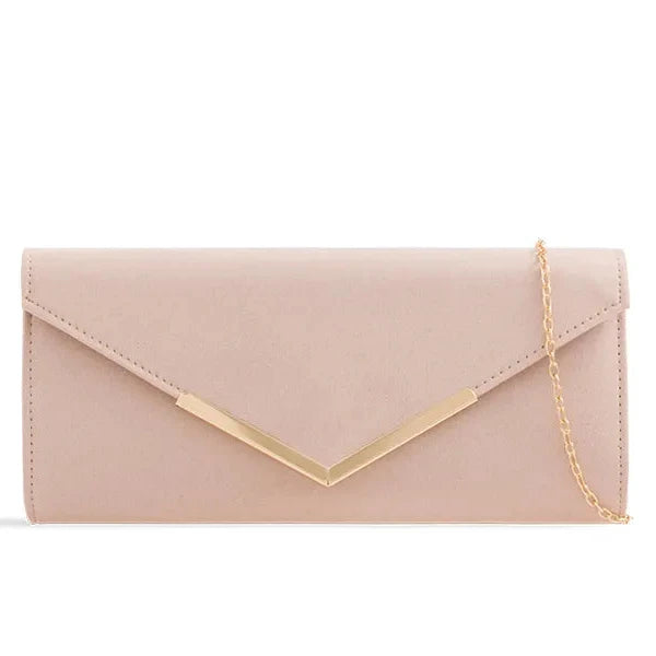 Suede Plain Clutch Bag Wedding Party Prom Evening Bag For Women