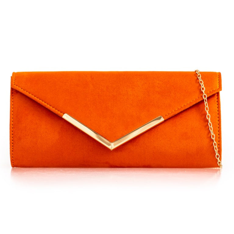 Suede Plain Clutch Bag Wedding Party Prom Evening Bag For Women