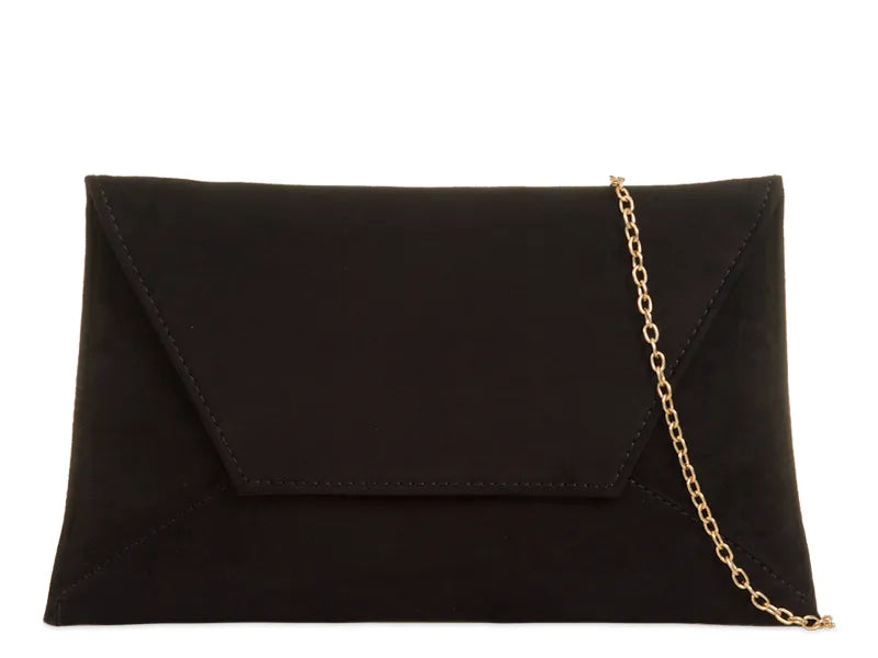 Suede Slim Envelope Clutch Bag Evening Prom Handbag For Women