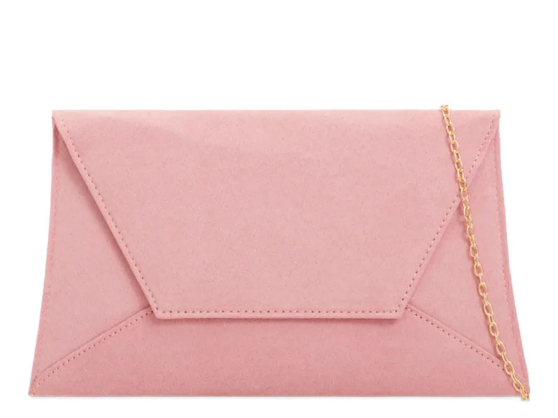 Suede Slim Envelope Clutch Bag Evening Prom Handbag For Women