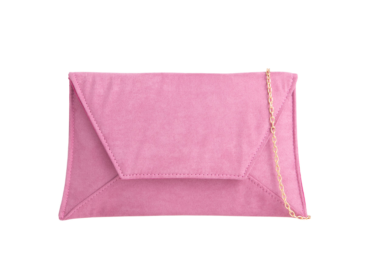 Suede Slim Envelope Clutch Bag Evening Prom Handbag For Women