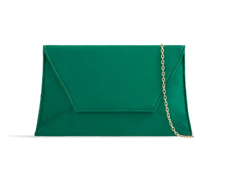 Suede Slim Envelope Clutch Bag Evening Prom Handbag For Women