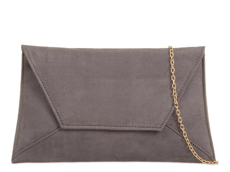 Suede Slim Envelope Clutch Bag Evening Prom Handbag For Women