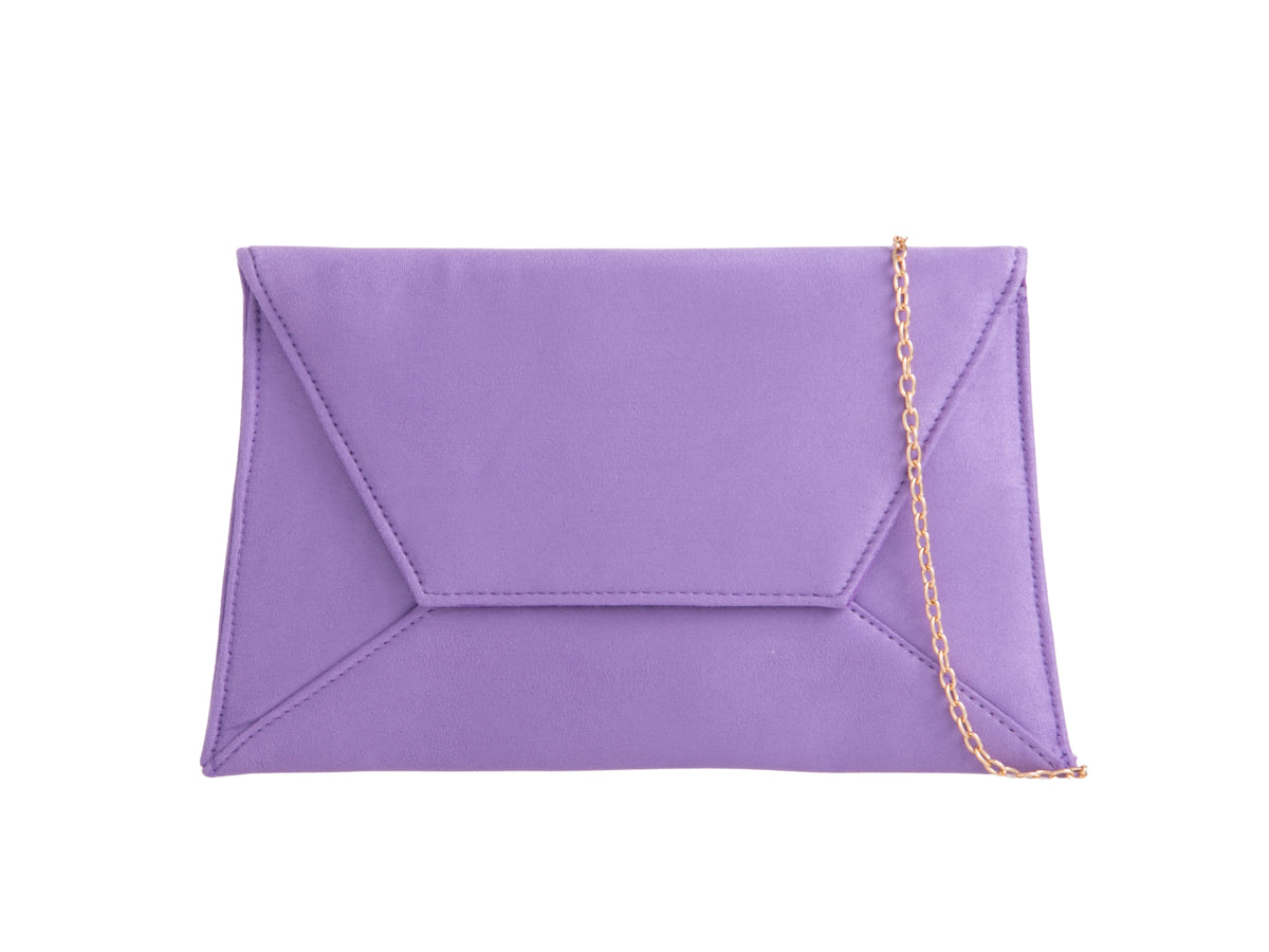 Suede Slim Envelope Clutch Bag Evening Prom Handbag For Women