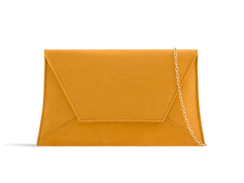 Suede Slim Envelope Clutch Bag Evening Prom Handbag For Women