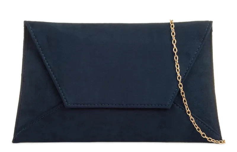 Suede Slim Envelope Clutch Bag Evening Prom Handbag For Women