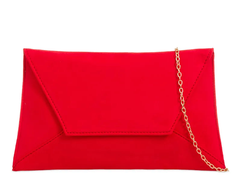 Suede Slim Envelope Clutch Bag Evening Prom Handbag For Women