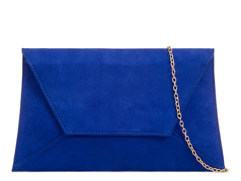 Suede Slim Envelope Clutch Bag Evening Prom Handbag For Women