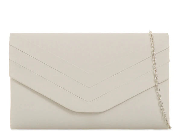 Ladies Faux Suede Envelope Clutch Bag Evening Party Prom Handbag For Women