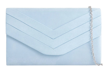 Ladies Faux Suede Envelope Clutch Bag Evening Party Prom Handbag For Women