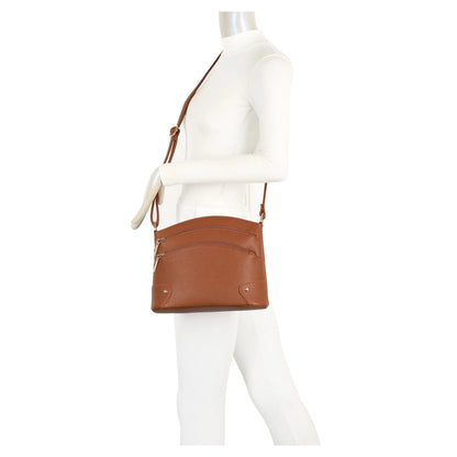 Women's Zipper Crossbody Bag Ladies Girls Long Strap Messenger Over Shoulder Handbag