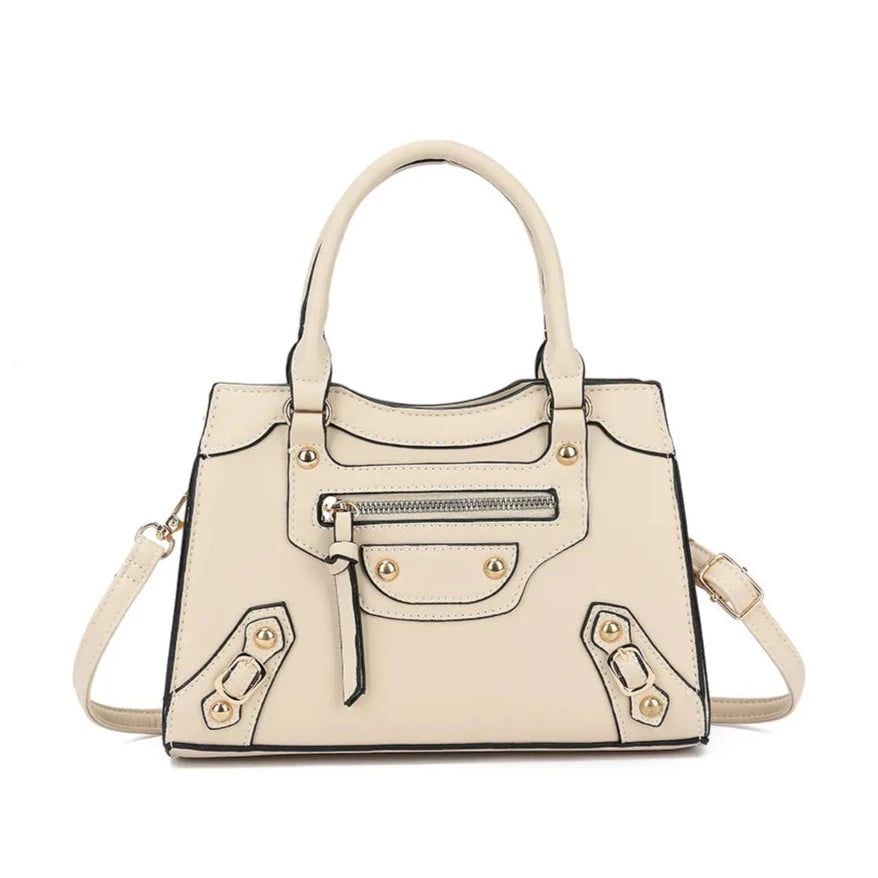 Women's Studded Grab Bag Top Handle Evening Wedding Party Shoulder Bag