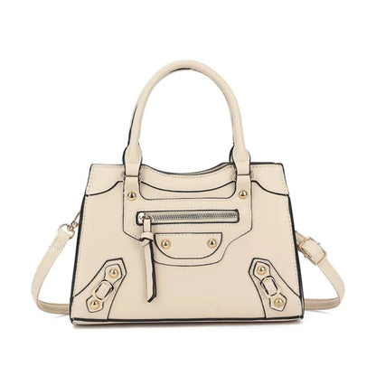 Women's Studded Grab Bag Top Handle Evening Wedding Party Shoulder Bag