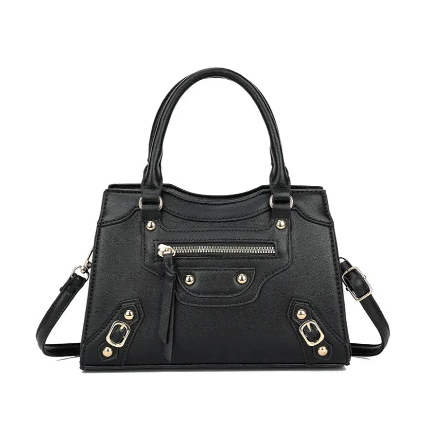 Women's Studded Grab Top Handle Shoulder Bag