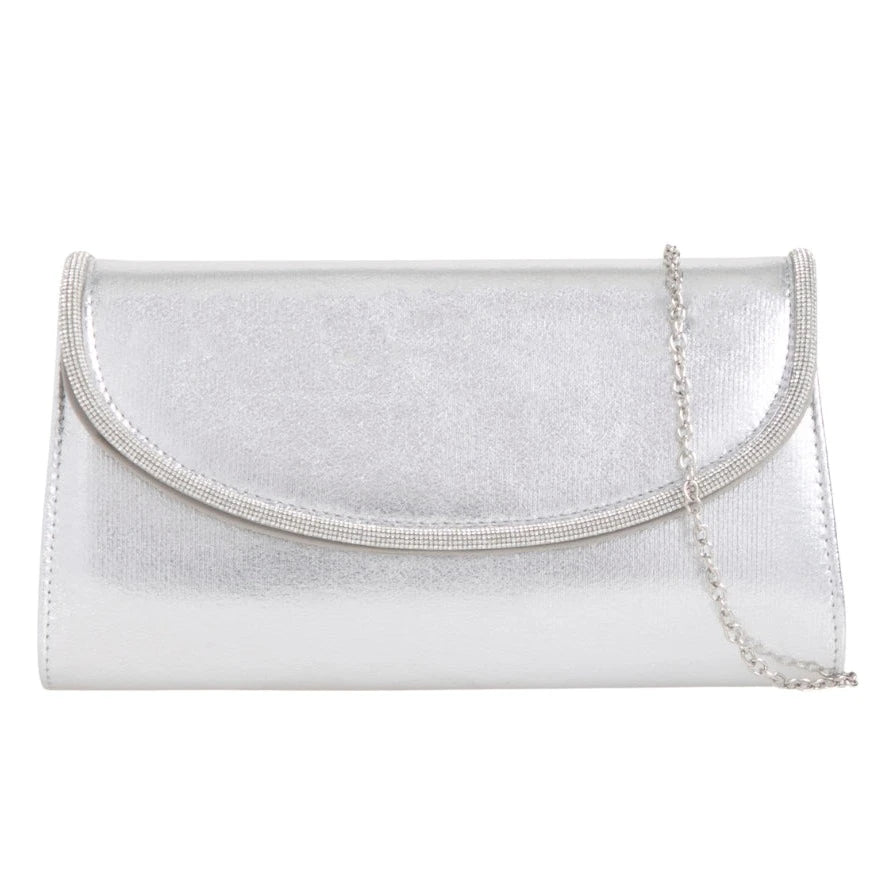 Vintage Effect Diamante Glitter Clutch Bag